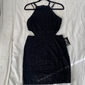 Black cut out express dress